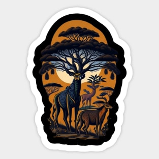 Wildlife Wanderlust - Journey to the African Savanna Sticker